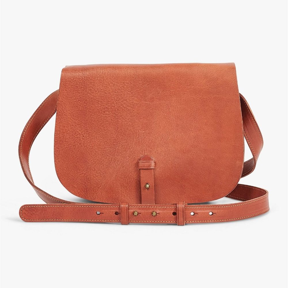 Lucky Brand The Point Leather Saddle Bag 100% Leather
